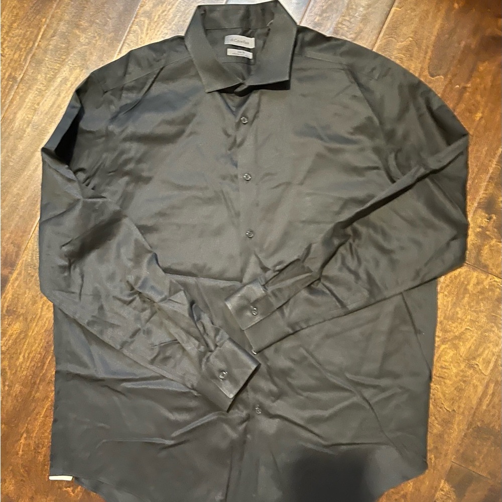 Calvin Klein Slimfit Men's Black Dress Shirt